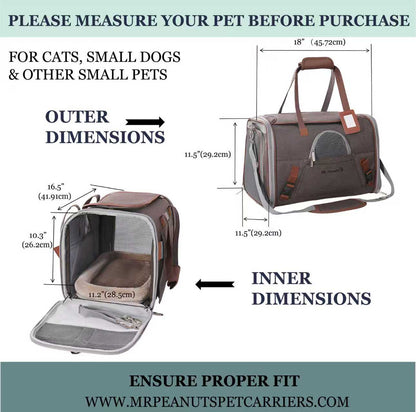 Mr. Peanut's Gold Series Standard Size Airline Compliant Pet Carrier V3.0