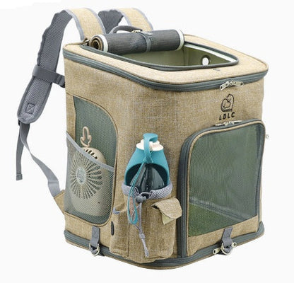 Transparent Cat Backpack Carrier for Cats & Small Dogs – Ventilated, Padded Pet Travel Backpack