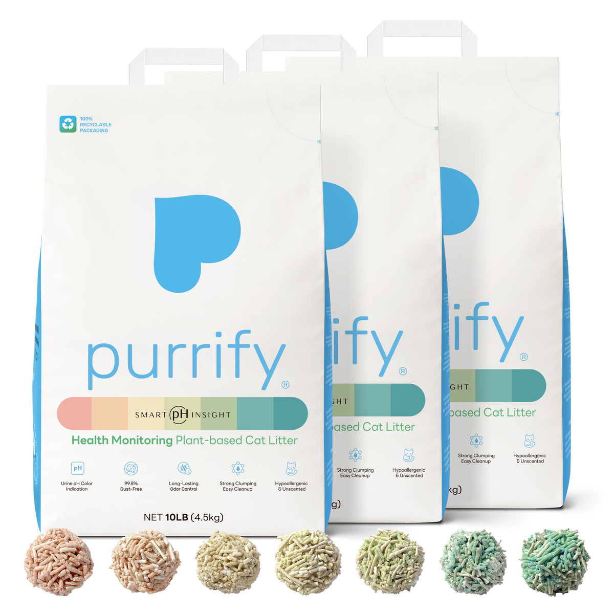 Purrify® Smart pH Insight Plant-Based Clumping Cat Litter