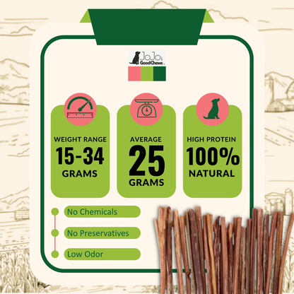 All-Natural Beef Bully Stick Dog Treats – Nutrient-Rich, and  High-Protein – 12-Inch Thin (25/Case)