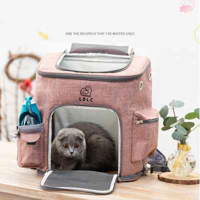 Transparent Cat Backpack Carrier for Cats & Small Dogs – Ventilated, Padded Pet Travel Backpack