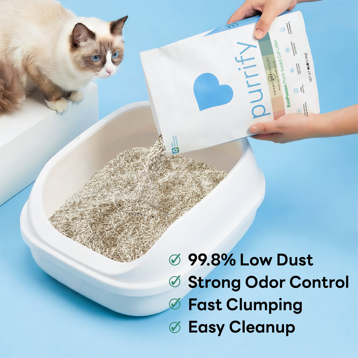 Purrify® Smart pH Insight Plant-Based Clumping Cat Litter
