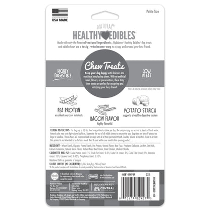 Nylabone Healthy Edibles All-Natural Long Lasting Bacon Chew Treats (6.7oz)