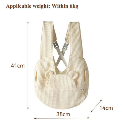 Pet Backpack Comfort Dog Bag Kitten Carrier Outdoor Travel Breathable Cross Design Chest Backpack Bag Supplies Pet Accessories
