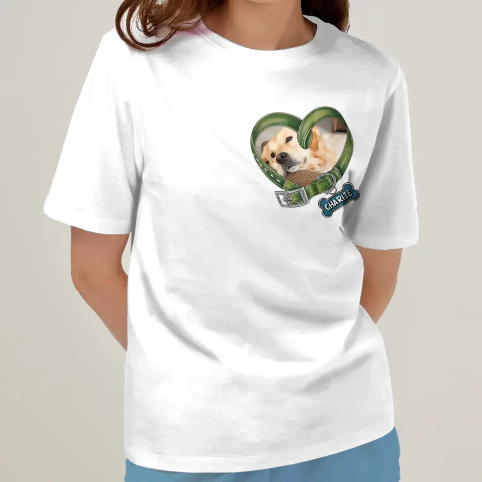 Personalized Memorial Dog Photo AOP T-Shirt - Memorial Gift Idea for Mother's Day - Cool Dog Moms Club