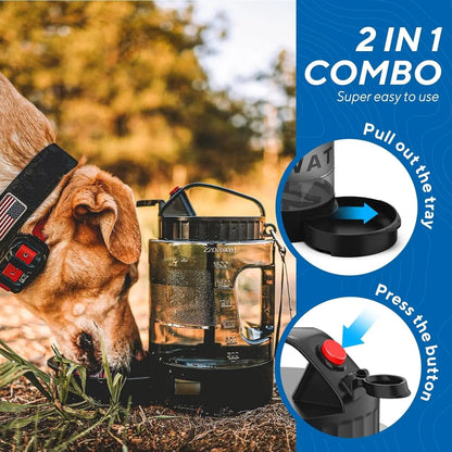 Portable Dog Travel Water Bottle Leak Proof Bowl for Hiking Large Dogs
