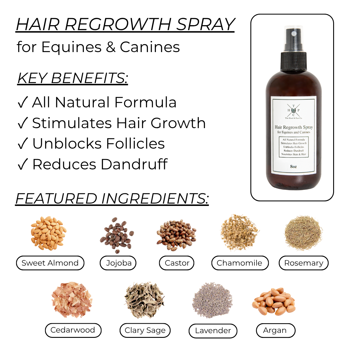 Hair Regrowth Spray for Dogs & Horses
