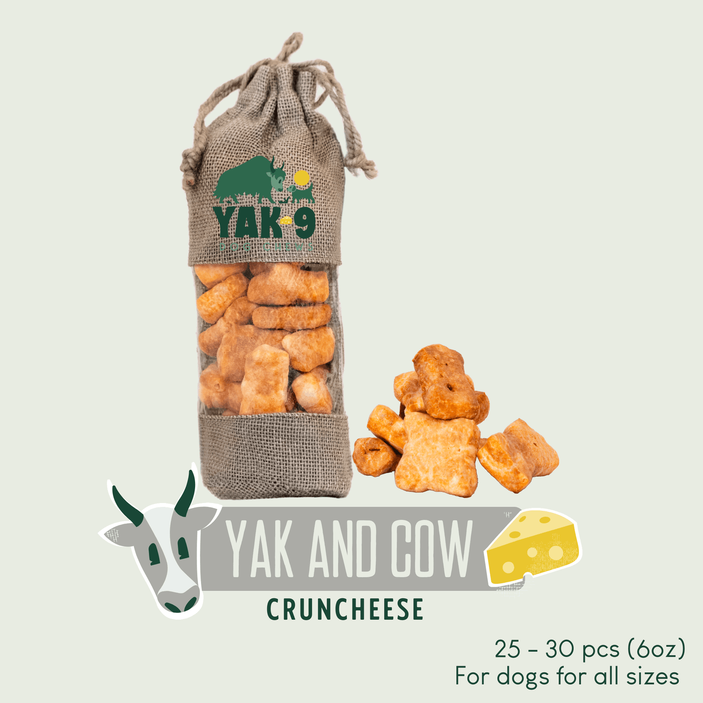 CrunCheese Yak Cheese Treats for Dogs - 6 oz