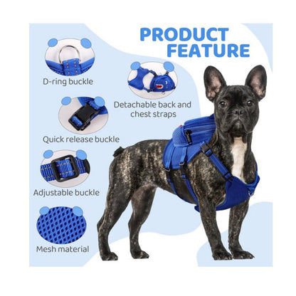 Outdoor Travel Cartoon Dog Breast Strap Backpack