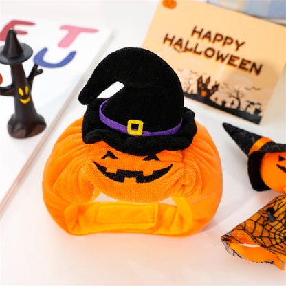 Halloween Pumpkin Vest For Dogs Cats Festive Pet Costume Harness Funny Thanksgiving Christmas Apparel For Small Animals Clothing