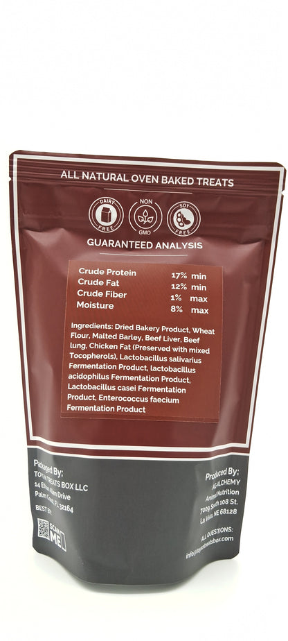 Digestive Health Beef Heart Dog Treats - All Natural Oven Baked