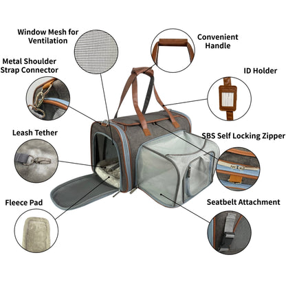 Mr. Peanut's Gold Series Big Apple XL Expandable Pet Carrier V2.0