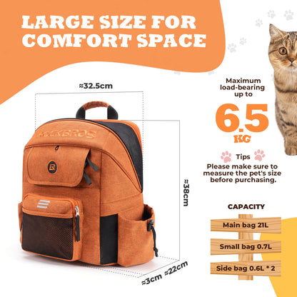 Foldable Pet Handlebar Bike Bag - 21L