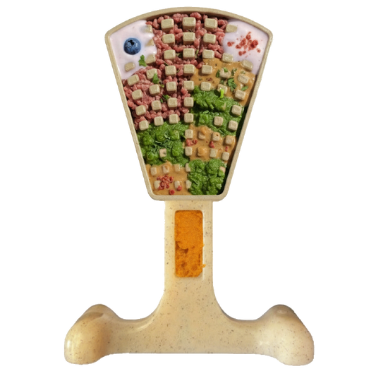 Waffle Tower Nylon Chew & Enrichment Toy | 2-in-1 for Aggressive Chewers | SodaPup